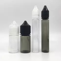 60ml 15ml 30ml 10ml Chai nhựa rỗng E Liquid 120ml Pet Black Dropper V3 Chai
