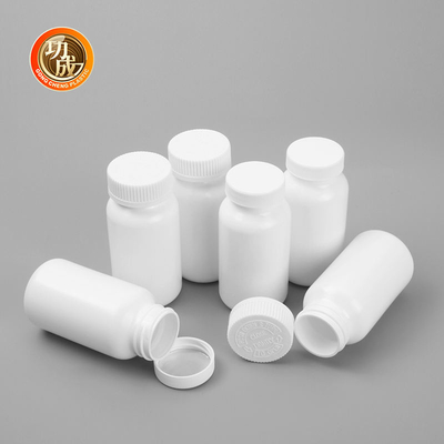 Chai nhựa tròn màu trắng tròn 100ml Hộp đựng thuốc theo toa 150ml 200ml