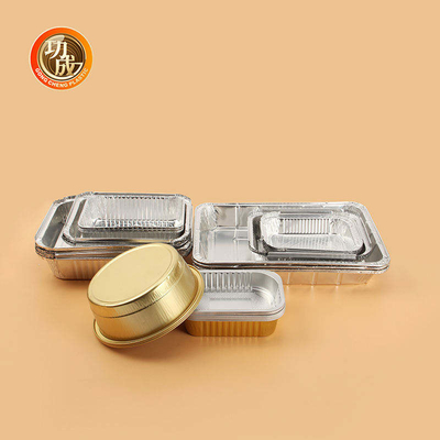 Bữa trưa bằng nhôm lá mỏng Bánh dùng một lần Thực phẩm mang đi Hộp cơm trưa bằng nhôm Hộp đựng thực phẩm