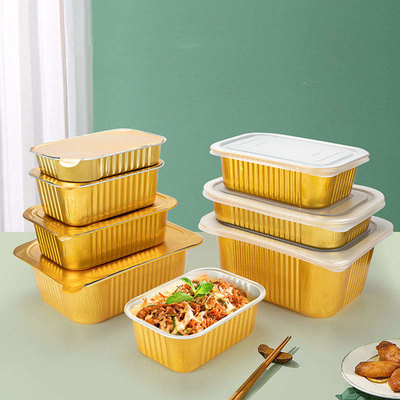 Nhà hàng BBQ Air Fryer Khay giấy thiếc Hình chữ nhật Takeaway Nhôm Foil Pan