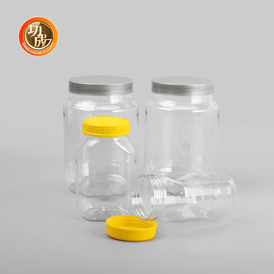 Miệng rộng Chai mứt nhựa rỗng Chai thực phẩm PET Cookie Jar