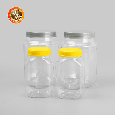 Miệng rộng Chai mứt nhựa rỗng Chai thực phẩm PET Cookie Jar
