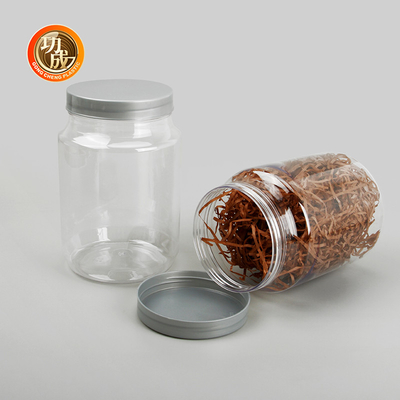 Miệng rộng Chai mứt nhựa rỗng Chai thực phẩm PET Cookie Jar