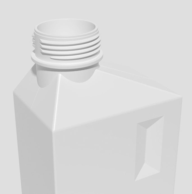 Chai bột giặt vuông rỗng HDPE 1l 2l có nắp vặn