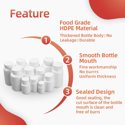 Chai nhựa PE rỗng Chai bao bì viên nang vitamin HDPE