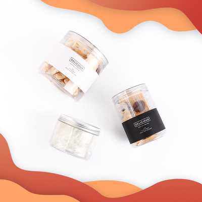 Rỗng Clear Candy Cookie Jar 500ml Lọ nhựa thực phẩm miệng rộng có nắp đậy bằng vít