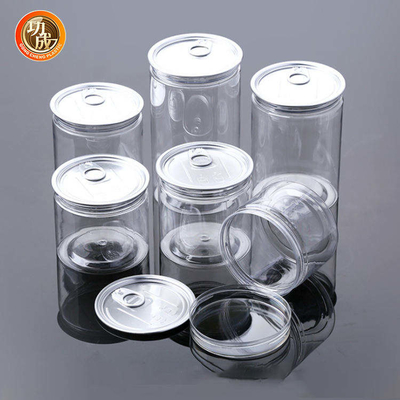 ODM OEM Clear Plastic Cookie Jar Lọ đựng gia vị có thể nạp lại cho thú cưng rỗng