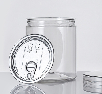 ODM OEM Clear Plastic Cookie Jar Lọ đựng gia vị có thể nạp lại cho thú cưng rỗng