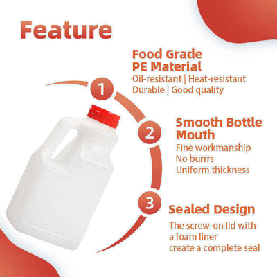 Chai nước tương nhựa thực phẩm Hdpe tùy chỉnh có tay cầm