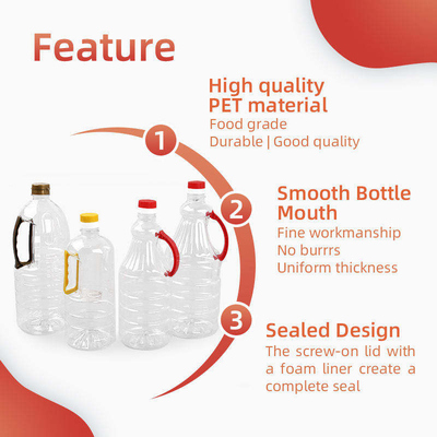 Chai nhựa trong suốt tùy chỉnh Chai dầu đậu phộng 1680ml