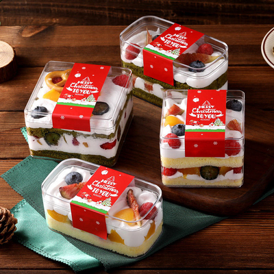 Hộp đựng bánh Tiramisu vuông Bánh ngọt Mousse tráng miệng Hộp đóng gói ngọt ngào