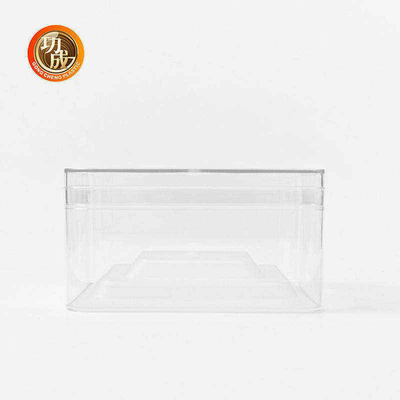 600ml 810ml Hộp đóng gói tùy chỉnh Hộp thức ăn PET hình chữ nhật trong suốt