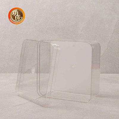 600ml 810ml Hộp đóng gói tùy chỉnh Hộp thức ăn PET hình chữ nhật trong suốt