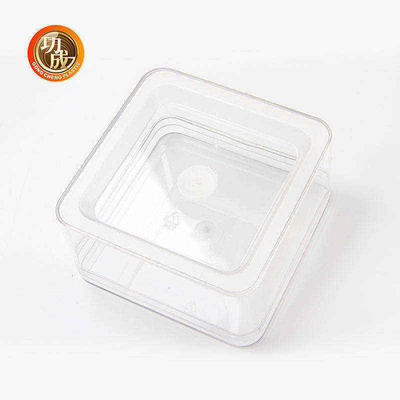 600ml 810ml Hộp đóng gói tùy chỉnh Hộp thức ăn PET hình chữ nhật trong suốt