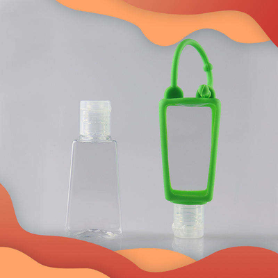 Chai nhựa vệ sinh di động mini dễ thương với giá đỡ silicone hoạt hình