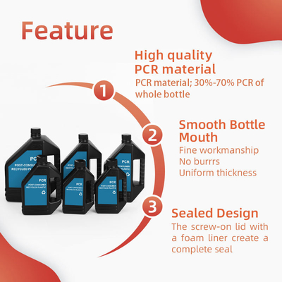 chai dầu động cơ PCR bằng nhựa 500ml trống theo yêu cầu với nắp vít