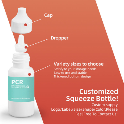Tùy chỉnh 30ml 50ml 120ml chai nhỏ giọt rỗng nhựa PCR ép chai lỏng