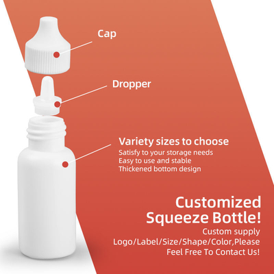 Thuốc nhỏ mắt tùy chỉnh 120ml Ldpe Nhựa Squeeze Dropper