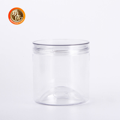 CQM Plastic Candy Cookie Jar Empty Clear Wide Mouth Food Storage Pet Plastic Jars (Thiếc bình bông)